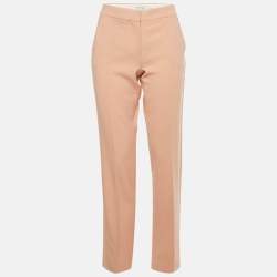 Pre Owned Max Mara Pink Wool Tailored Trousers M