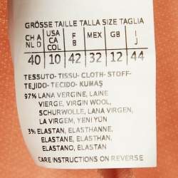 Pre Owned Max Mara Pink Wool Tailored Trousers M