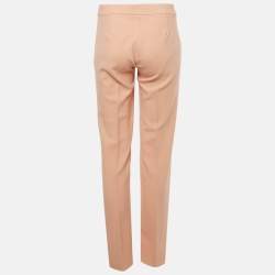Pre Owned Max Mara Pink Wool Tailored Trousers M