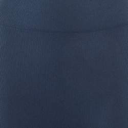 Pre Owned Max Mara Leisure Blue Logo Jersey Leggings S 