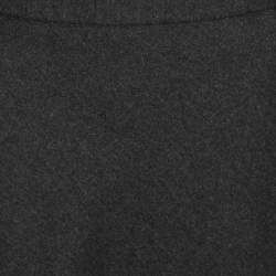 Pre Owned Max Mara Grey Wool Blend Pleated Maxi Skirt S