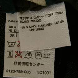 Pre Owned Max Mara Brown Linen Strappy Top And Pant Set M