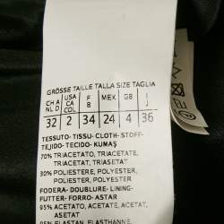 Pre Owned Max Mara Black Crepe Skirt Suit S/XS
