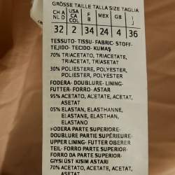 Pre Owned Max Mara Beige Crepe Strapless Double Breasted Midi Dress S