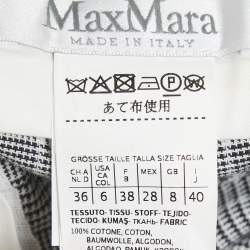 Pre Owned Max Mara Black/White Prince of Wales Print Cotton Vest Coat Trouser Set S/XS