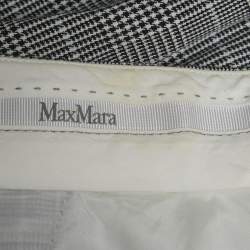Pre Owned Max Mara Black/White Prince of Wales Print Cotton Vest Coat Trouser Set S/XS