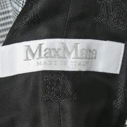 Pre Owned Max Mara Black/White Prince of Wales Print Cotton Vest Coat Trouser Set S/XS