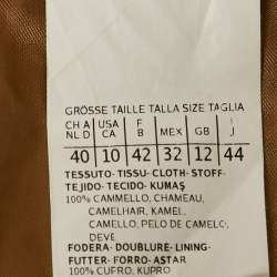 Pre Owned Max Mara Light Brown Camel Hair Short Dress L