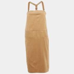 Pre Owned Max Mara Light Brown Camel Hair Short Dress L