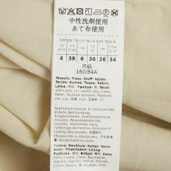 Pre Owned Max Mara Beige Linen Double Breasted Trench Coat S