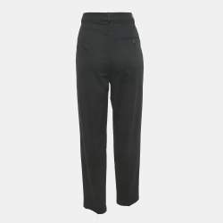 مملوكة مسبقًا Max Mara Black Cotton Tapered Formal Trousers M