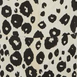 Pre Owned Max Mara Beige /Black Animal Print Cotton Blend Midi Dress XL