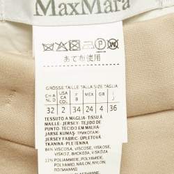 Pre Owned Max Mara Beige Crepe Formal Trousers S 