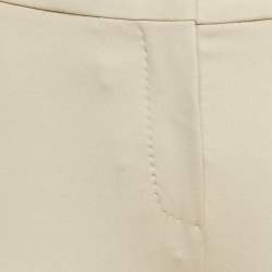 Pre Owned Max Mara Beige Crepe Formal Trousers S 