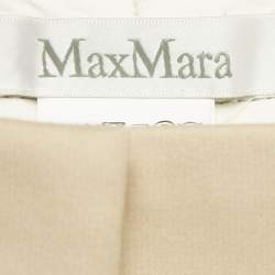 Pre Owned Max Mara Beige Crepe Formal Trousers S 