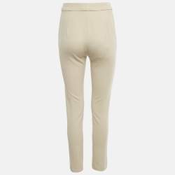 Pre Owned Max Mara Beige Crepe Formal Trousers S 