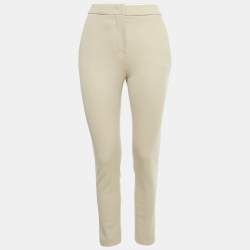 Pre Owned Max Mara Beige Crepe Formal Trousers S 