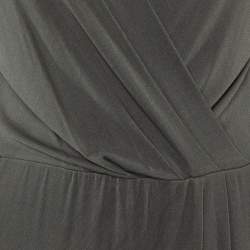 Pre Owned Max Mara Grey Jersey Midi Dress M