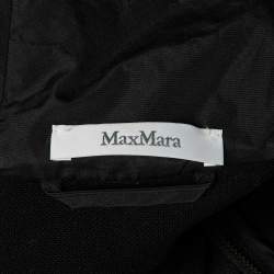 Pre Owned Max Mara Black Jersey Solista Hooded Vest M