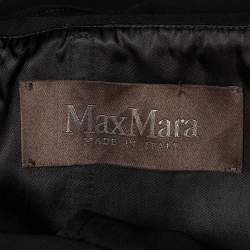 Pre Owned Max Mara Black Crepe Wide Leg Cady Jumpsuit S