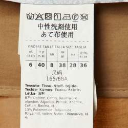 Pre Owned Max Mara Khaki Cotton Paper Bag Waist Trousers M