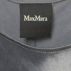 Pre Owned فستان ماكسي ماكس مارا ليجر ستان رمادي أردوازي مقاس متوسط