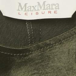 مملوكة مسبقًا Max Mara Leisure Olive Green Stain Maxi Dress XL 