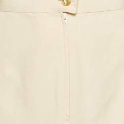 مملوكة مسبقًا تنورة قلم ماكس مارا كريمي مزيج حرير مقاس كبير - لارج