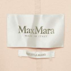 مملوكة مسبقًا معطف ماكس مارا من اللباد الصوف الوردي بحزام مقاس كبير - ميديم