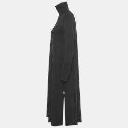 مملوكة مسبقًا Max Mara Black Jersey Turtle Neck Midi Dress M