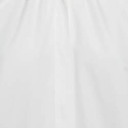 مملوكة مسبقًا Max Mara White Cotton Sleeve Tie Detail Blouse L