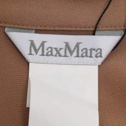 مملوكة مسبقًا Max Mara Beige Silk Button Front Top S