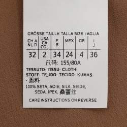 مملوكة مسبقًا Max Mara Beige Silk Button Front Top S