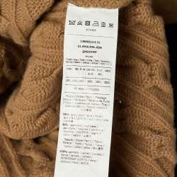 Pre Owned Max Mara Brown Wool & Cashmere Cable Knit Sweater XXL