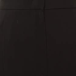 Pre Owned بنطلون ماكس مارا كريب أسود بالازو مقاس كبير - لارج