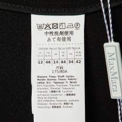 Pre Owned بنطلون ماكس مارا كريب أسود بالازو مقاس كبير - لارج