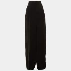مملوكة مسبقًا Max Mara Black Crepe Palazzo Pants L