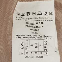 Pre Owned فستان ماكس مارا ليجر ساتان شمبانيا ماكسي مقاس وسط (ميديوم)