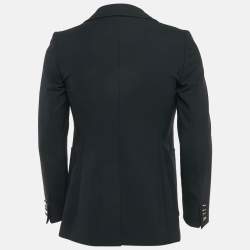 مملوكة مسبقًا Max Mara Navy Blue Wool Tailored Blazer M