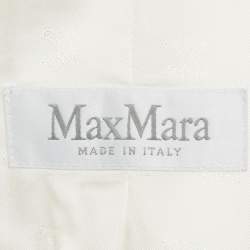 مملوكة مسبقًا Max Mara White Crepe Double Breasted Blazer S