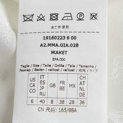 مملوكة مسبقًا Max Mara White Crepe Double Breasted Blazer S