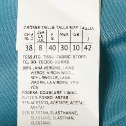 Pre Owned Max Mara Blue Wool Double Breasted Blazer M