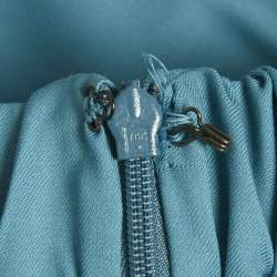 مملوكة مسبقًا Max Mara Blue Wool Elastic Waist Trousers M