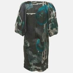 Pre Owned Max Mara Multicolor Printed Silk Shift Dress S