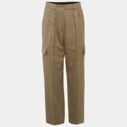 مملوكة مسبقًا Max Mara Black Gabardine Cargo Pants S