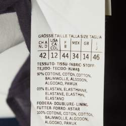 مملوكة مسبقًا فستان ماكس مارا فستان ماكسي قطن كحلي/أبيض بلا أكمام كبير