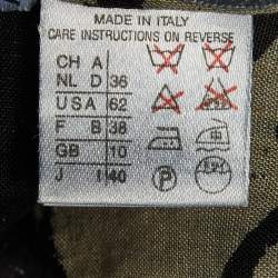 Pre Owned Max Mara Black Floral Print Linen Light Jacket S 