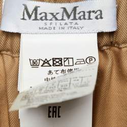 مملوكة مسبقًا Max Mara Dark Beige Cotton Romana Jumpsuit M