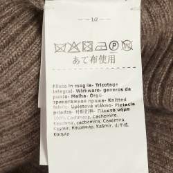 Pre Owned Max Mara Beige Cashmere Rib Knit Poncho One Size 