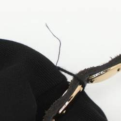 Pre Owned فستان ميدي ماكس مارا خليط صوف أسود مع حزام مقاس كبير - لارج